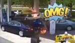 Οδηγός αυτοκινήτου πέφτει πάνω σε αντλία βενζινάδικου και σπέρνει τον τρόμο!